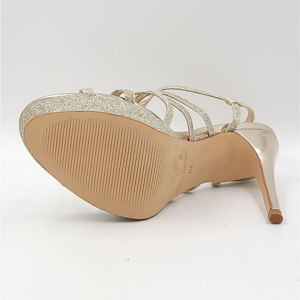 Marc Fisher Women Strappy Slingback Sandals Jaslyn Size US 8M Gold Glitter - Picture 4 of 6